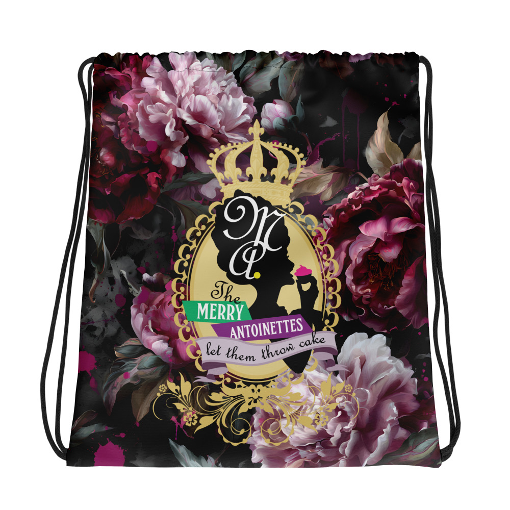 Krewe Crest Floral Drawstring Bag