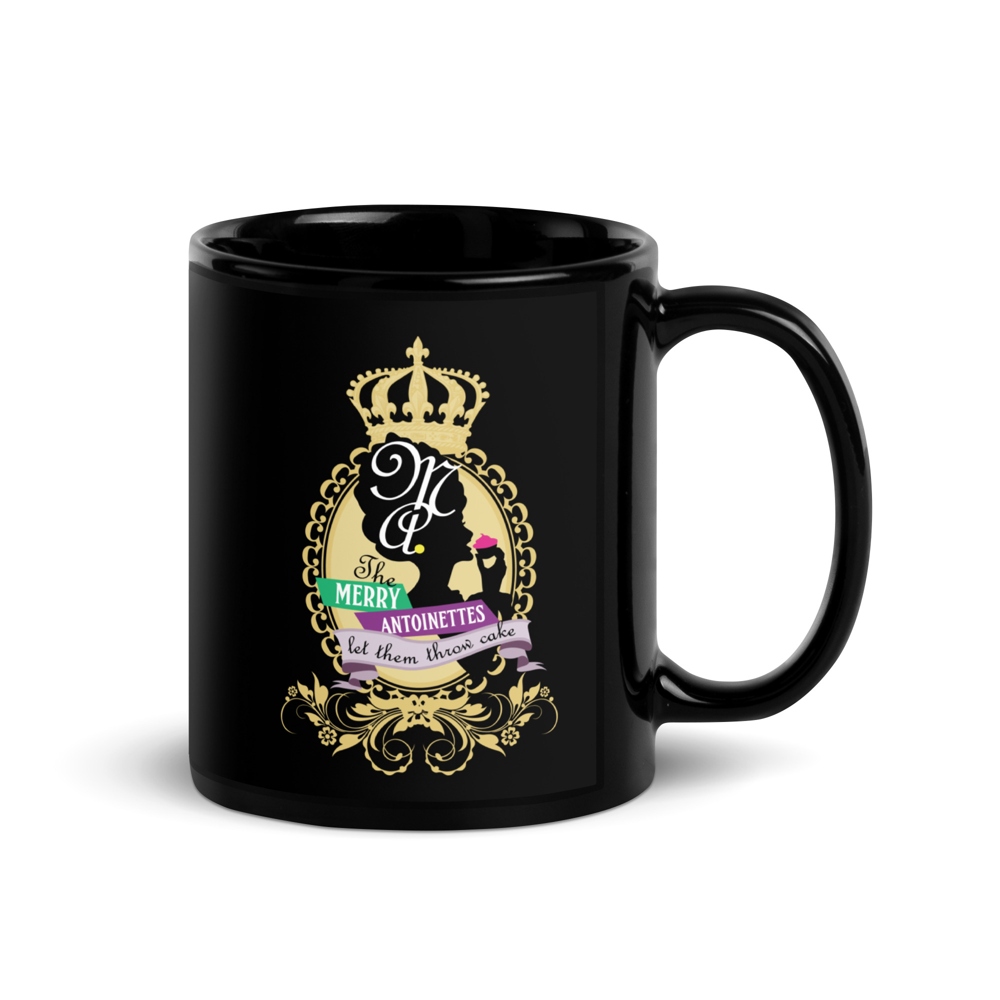 Krewe Crest 11oz Black Glossy Mug - Image 2