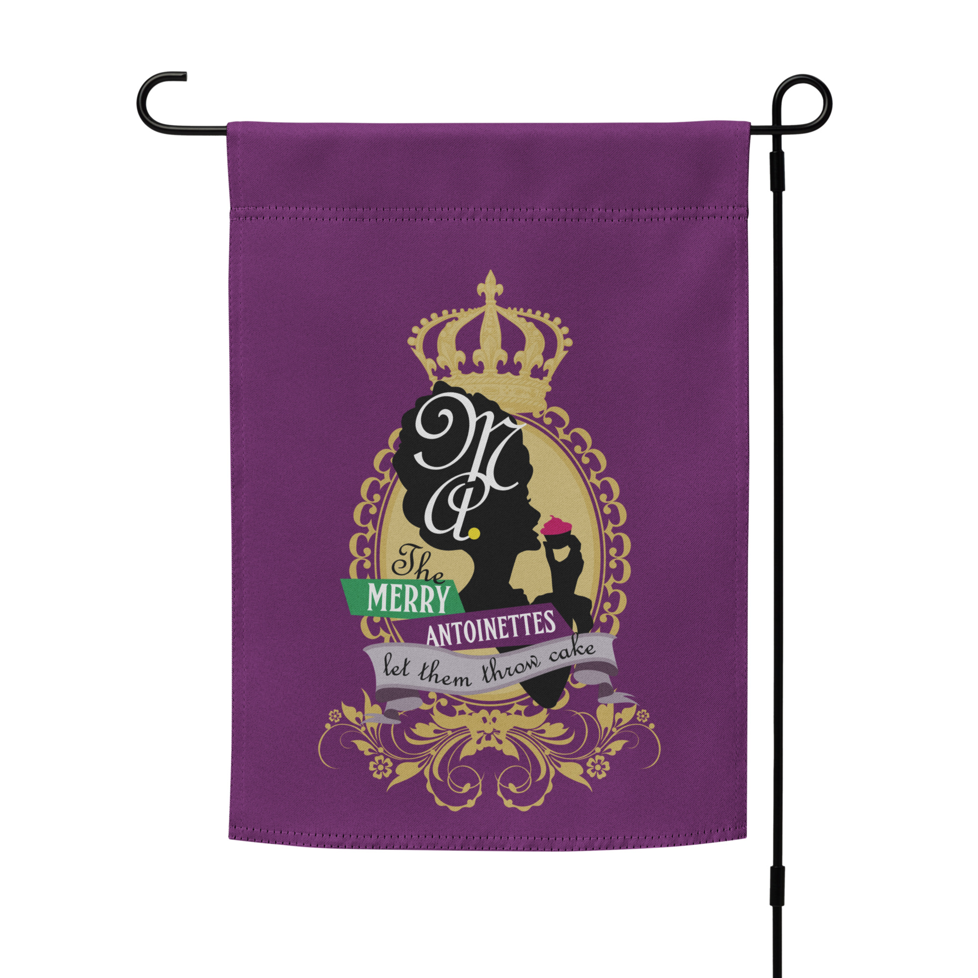 Krewe Crest Purple Garden Flag