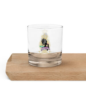Krewe Crest Rocks Glass