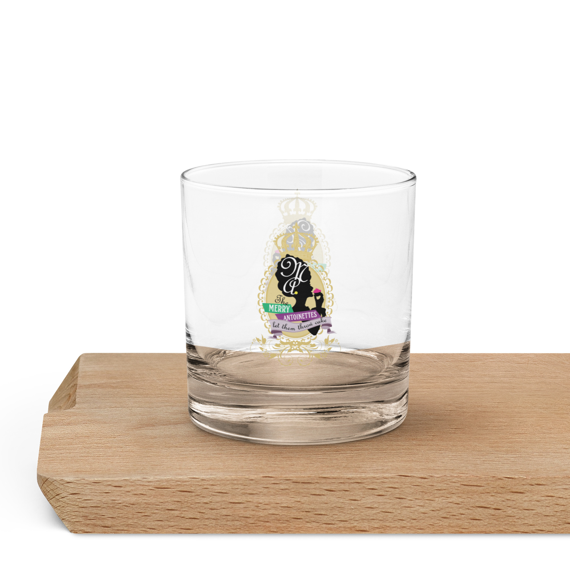 Krewe Crest Rocks Glass