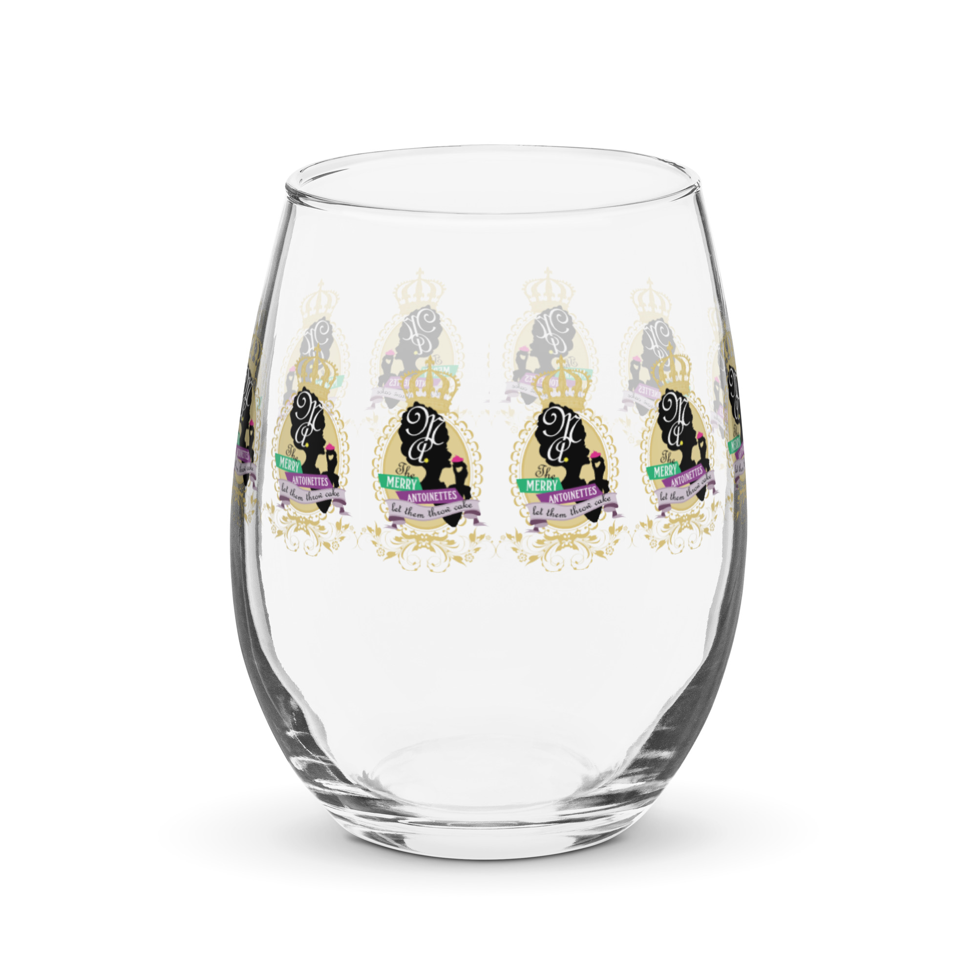 Krewe Crest Stemless Wine Glass