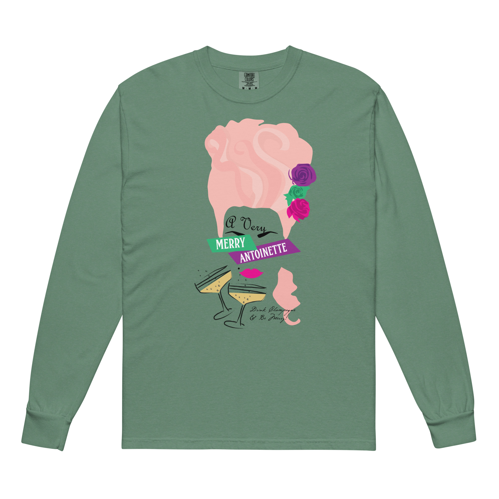 A Very Merry Comfort Colors Long-Sleeve Shirt - Image 3