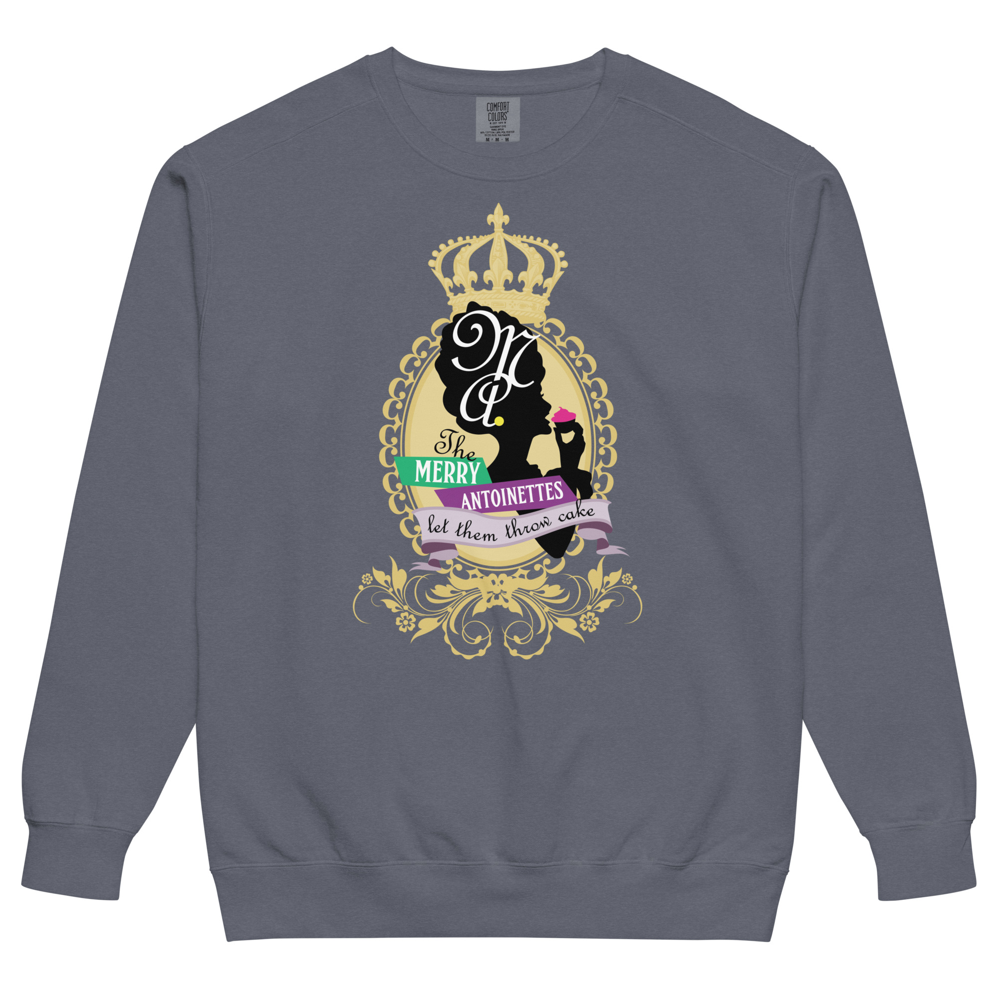 Krewe Crest Comfort Colors Unisex Sweatshirt - Image 4